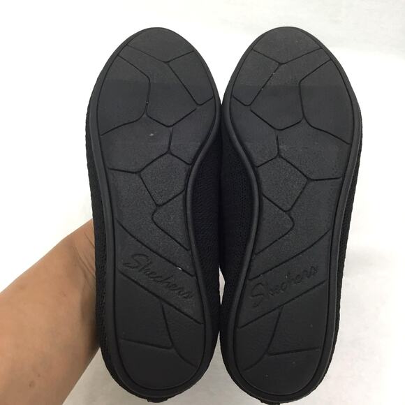 SKECHERS Cleo Recycled Washable Knit Flats Love Spell Black 6.5 - Picture 5 of 7